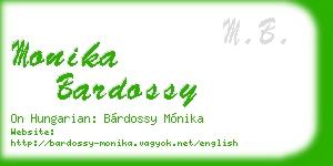 monika bardossy business card