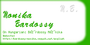 monika bardossy business card